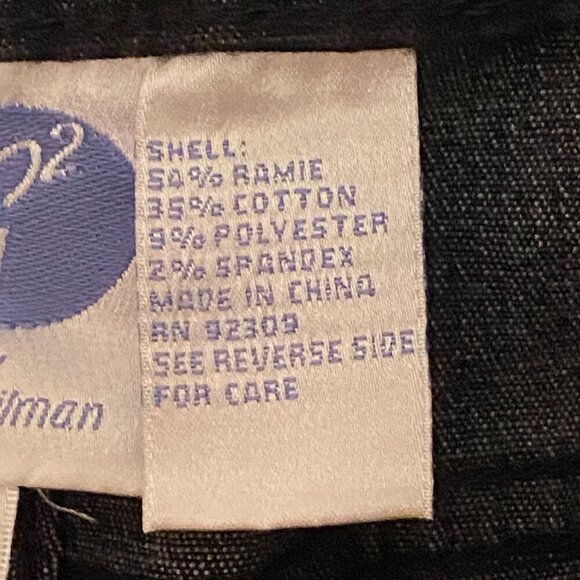 DG2 Diane Gilman Black Denim Jeans Striped Elastic Ankle Cuffs Stretch Size (8T) - Picture 7 of 8